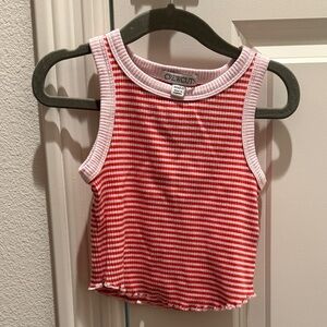 Crewcuts Kids Red and Pink Striped Tank Top